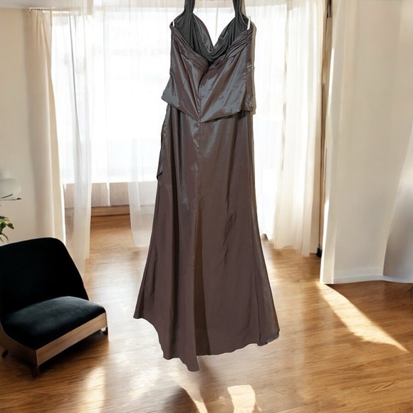 Cameron Blake by Moni Cheri, Size 12, Halter Style, with Jacket, Purple/Blue - Picture 7 of 16